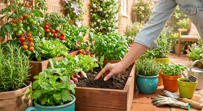 gardening bed, cherry tomato gardening
